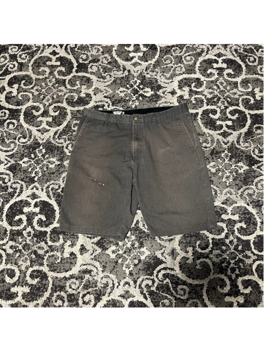 Men's Volcom Flat Front Shorts Waist 36 Charcoal